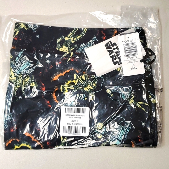 ❤️NWT VINTAGE TORRID BIKE SHORTS - STAR WARS DRIODS LOGO - 9" INSEAM - PLUS SIZE - Picture 11 of 14